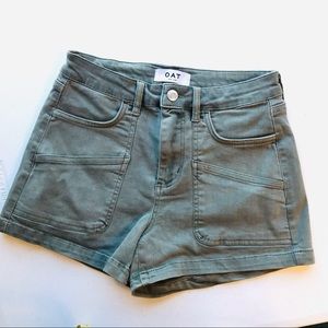 Lord & Taylor OAT New York High Rise Olive Shorts 25